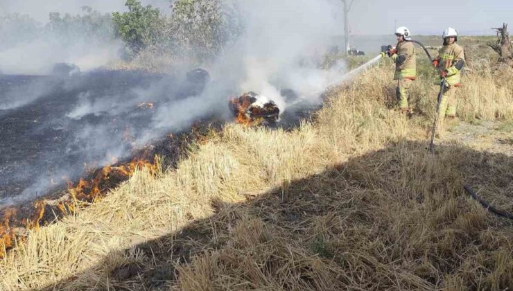 Antakya’da saman balyaları yandı