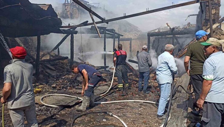 Bahçede yakılan ateş 2 ev ve 1 metruk binayı kül etti