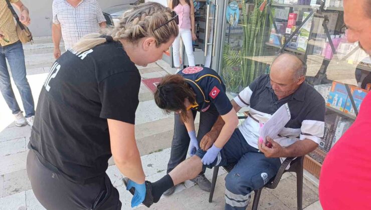 Başındaki kask sayesinde ölümden döndü hastaneye gitmeye güçlükle ikna edildi