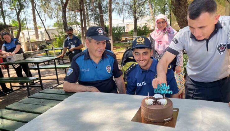 Doğum gününde polis oldu, hayalini yaşadı