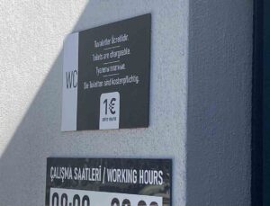 Euro üzerinden mesai saatli tuvalet ücreti