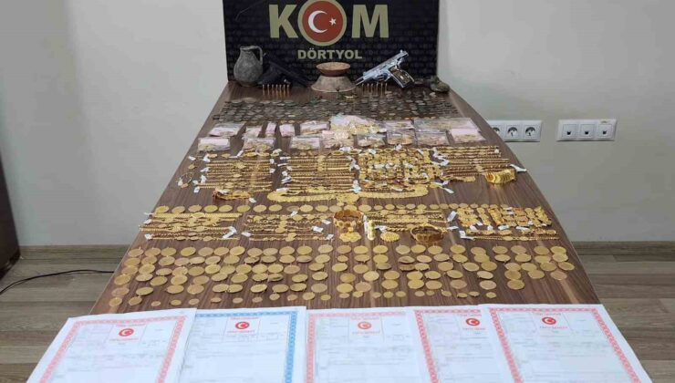 Hatay’da piyasaya sürülmeye hazır onlarca sahte altın ele geçirildi