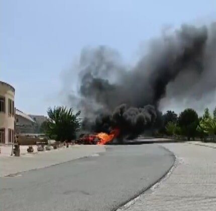 Kahramanmaraş’ta otomobil yangını