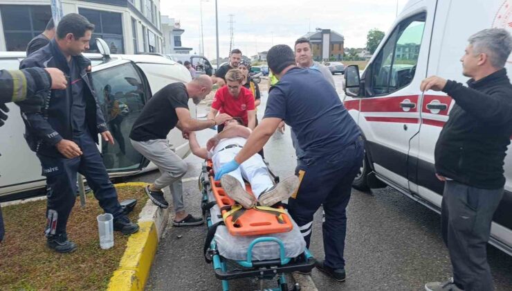 Kavşakta çarpıştığı otomobilin devrilmesine sebep oldu, sürücü 1.18 promil alkollü çıktı