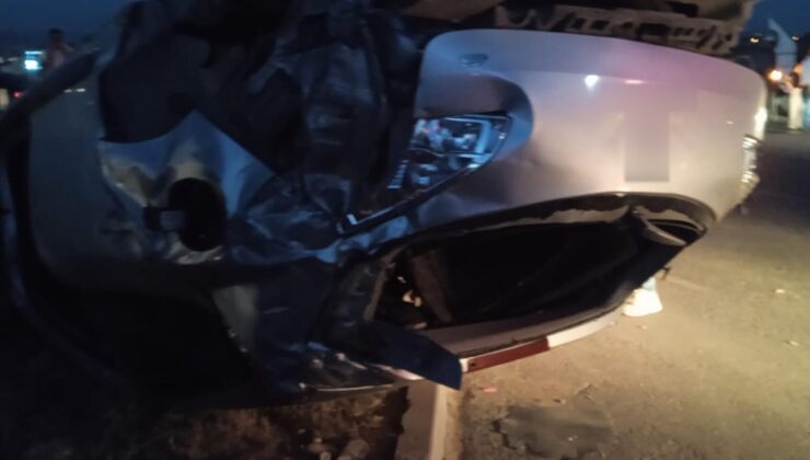 Kırıkhan’da ters dönen otomobilin sürücüsü yaralandı