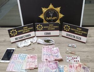 Mersin Anamur’da uyuşturucu ile mücadele 3 şüpheli yakalandı