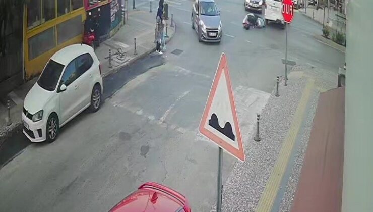 Önüne çıkan araca çarpmamak için motosikletini devirdi: 1 yaralı