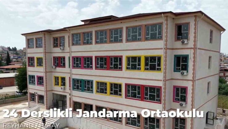 Reyhanlı’da inşa edilen Jandarma Ortaokulu’nun yapımında sona gelindi