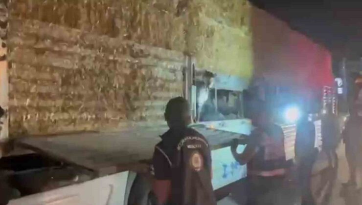Saman balyalarının altına saklanan 31 kaçak göçmen yakalandı