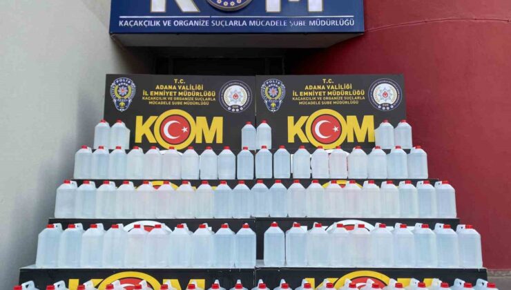 Adana’da kaçak etil alkol operasyonu: 3 gözaltı
