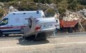 Antalya’da çöp kamyonuna çarpan araç takla attı: 3 yaralı