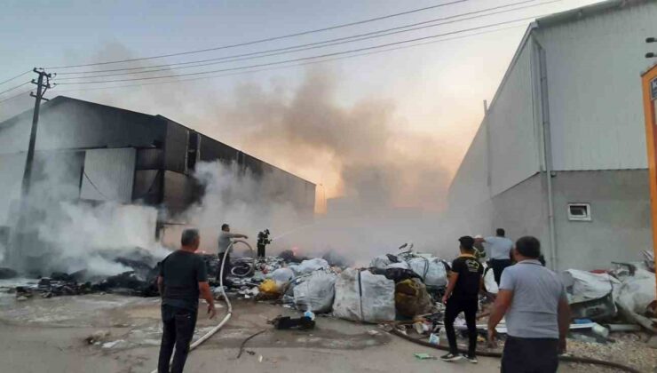 Burdur’da sanayi sitesinde yangın