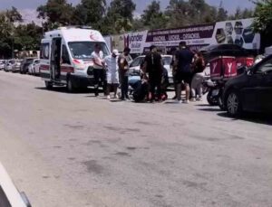 Hatay’da motosikletli kurye kaza yaptı: 1 yaralı