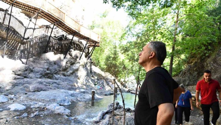 Karaçay Şelalesi kanyon yolu projesi hızla ilerliyor
