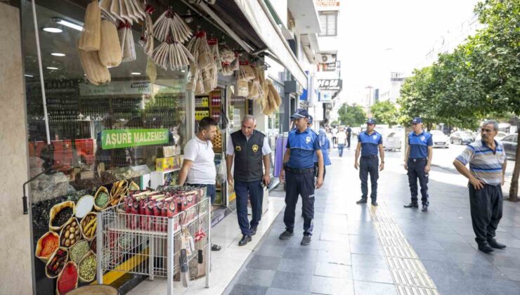 Mersin’de kaldırım ve yol işgaline geçit verilmiyor