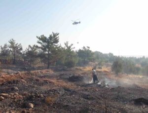 Mersin’deki orman yangınına 3 helikopter ve arazözlerle müdahale ediliyor