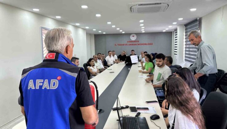 Osmaniye İl Tarım ve Orman Müdürlüğü personeline yangın eğitimi verildi