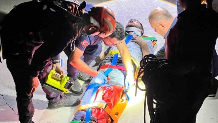 Baraj kenarında alkol alırken 4 metre yükseklikten düştü, ayağı kırılınca AFAD kurtardı