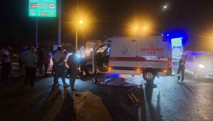 Otomobille çarpışan motosikletin genç sürücüsü hayatını kaybetti