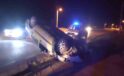Yol çalışmasını fark edemeyen sürücü takla attı: 1 yaralı